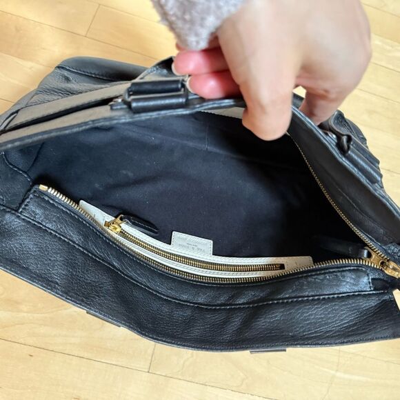 Rag & Bone Black Medium Pilot Pebbled Lambskin Leather Bag - Picture 16 of 16